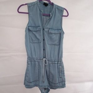 Blue Military Style Jumpsuit